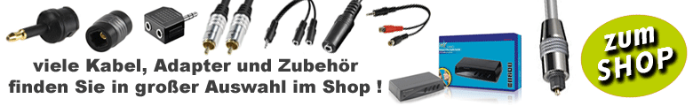 Audiokabel, Adapter, Stecker, Buchsen, Umschalter im Ebay Shop