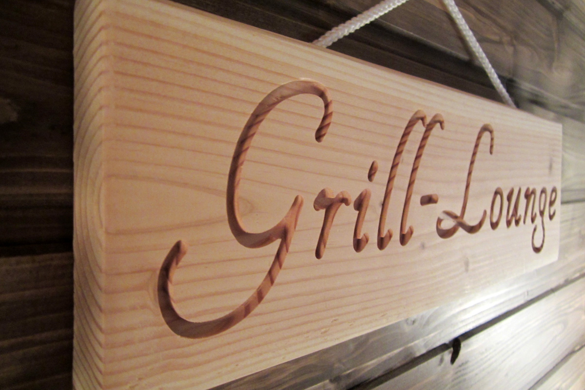 Grill Lounge Holz Dekoschild für Grill Garten BBQ Hütte